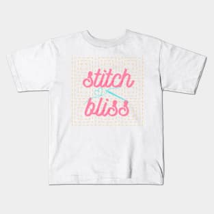 Quilt Wit - Stitch Bliss Kids T-Shirt